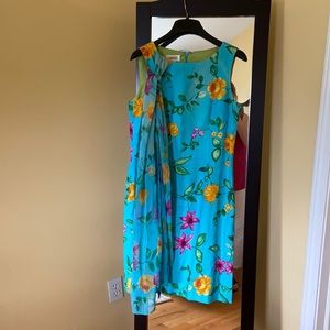 Talbots sleeveless dress with matching scarf